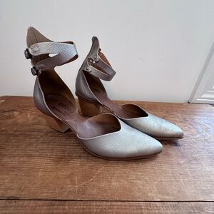 Vintage Silver Ankle Strap Heels